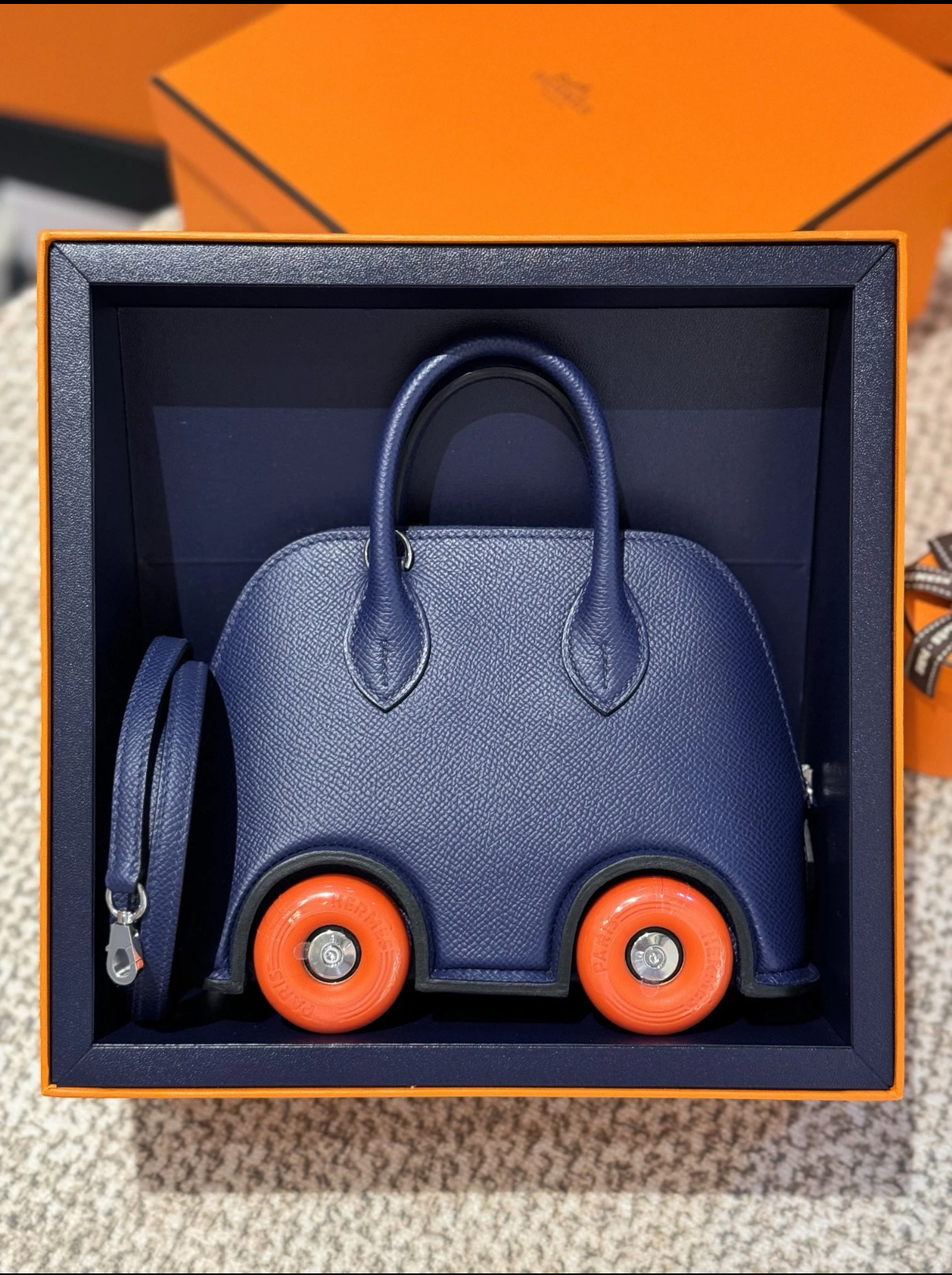 mini bowlide dark blue wheel bag custom - Artisantouchss
