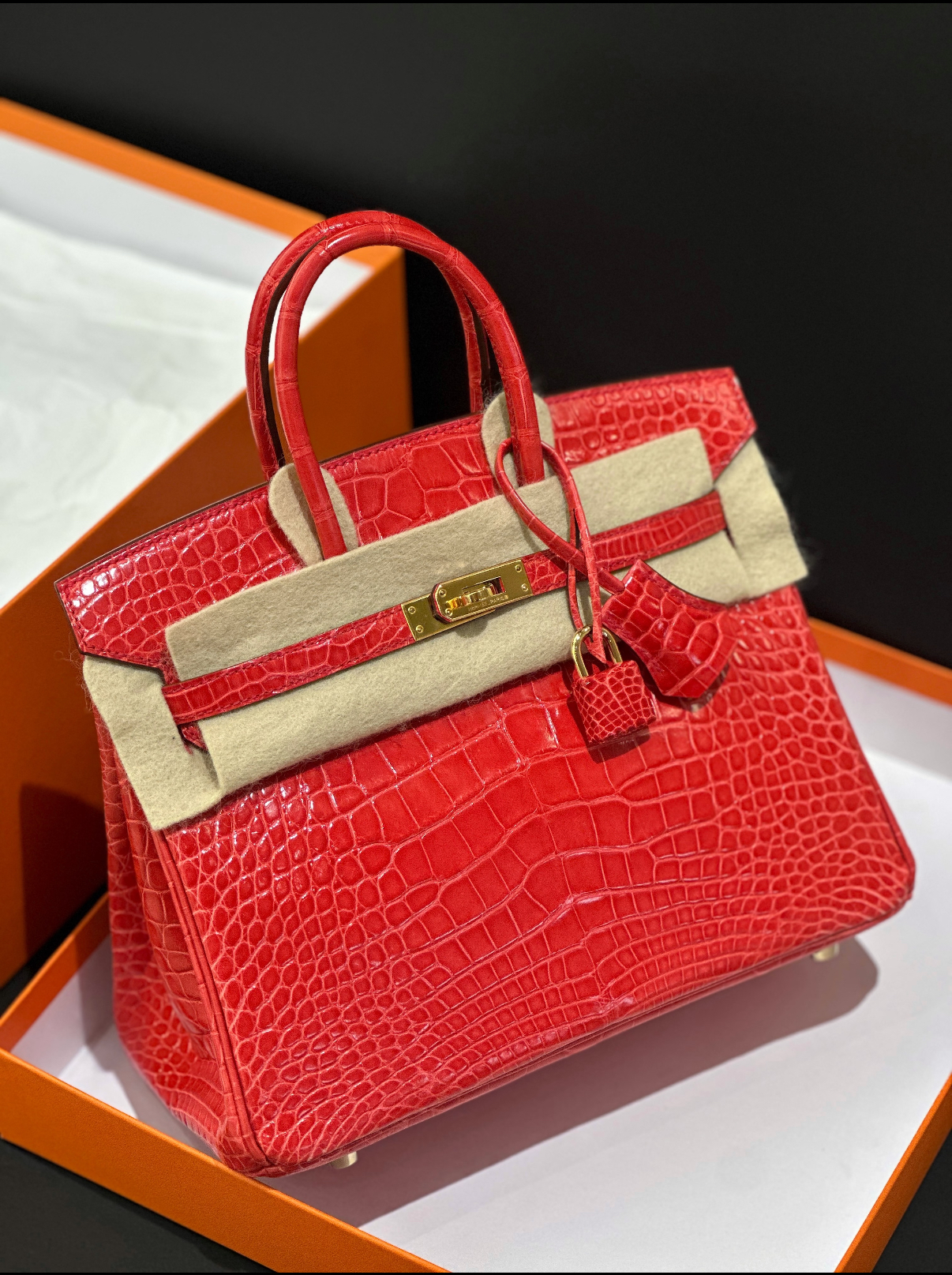Birkin 25-35 A5 Azalea Red Shiny Square - Artisantouchss