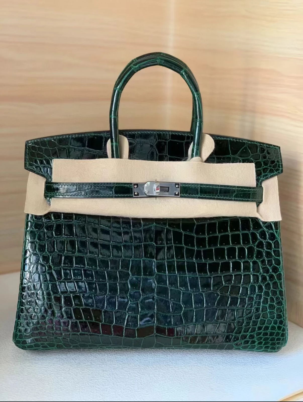 Birkin 25 Emerald Bay Crocodile Leather - Artisantouchss