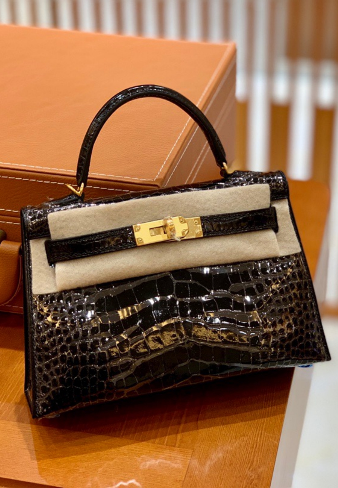 Kelly Mini 19 crocodile skin - Artisantouchss