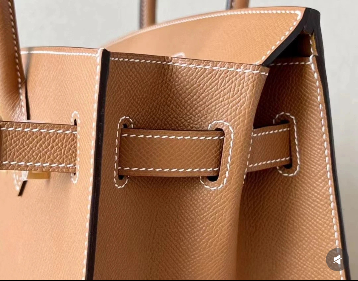 Birkin 25-30 Brown EPSON Leather Custom - Artisantouchss