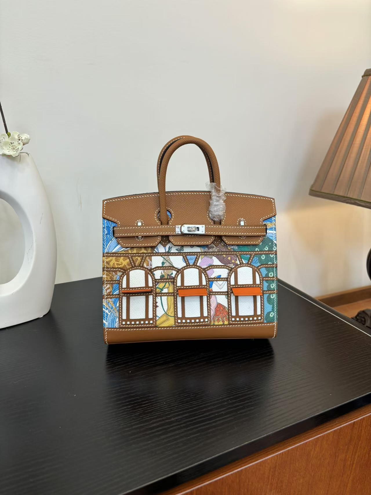 Birkin hand-painted house bag 20 custom - Artisantouchss