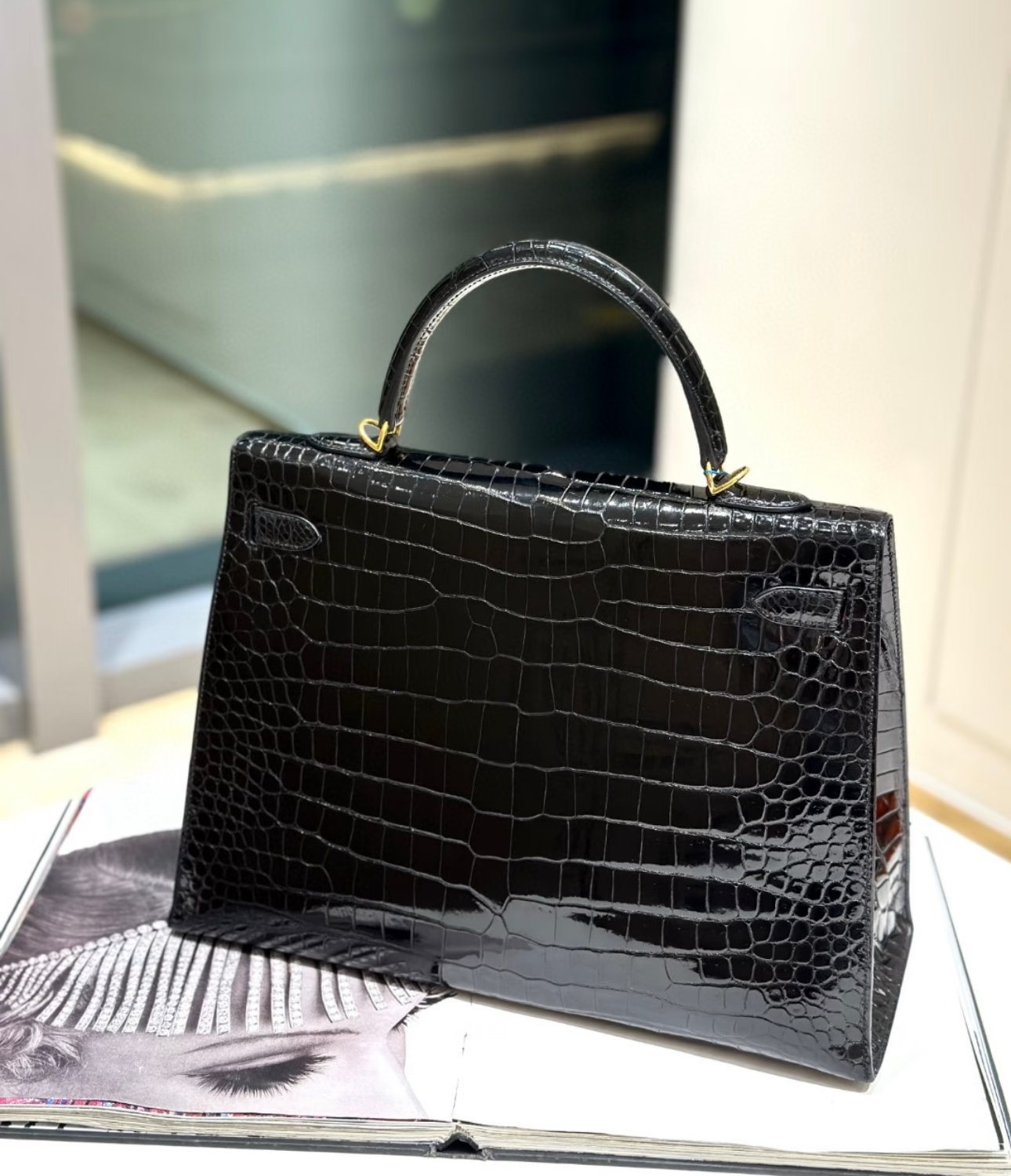 Kelly 35 crocodile skin - Artisantouchss
