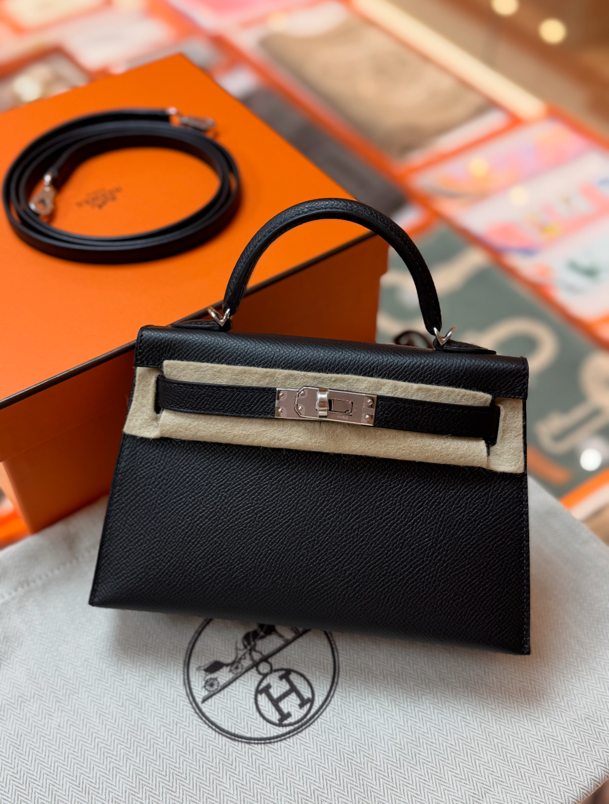 kelly mini 19 black silver buckle custom - Artisantouchss