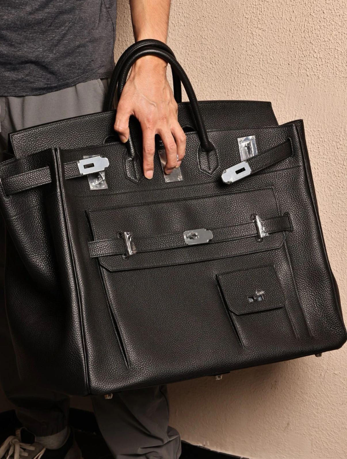 men's bag 50 TOGO leather handmade custom - Artisantouchss