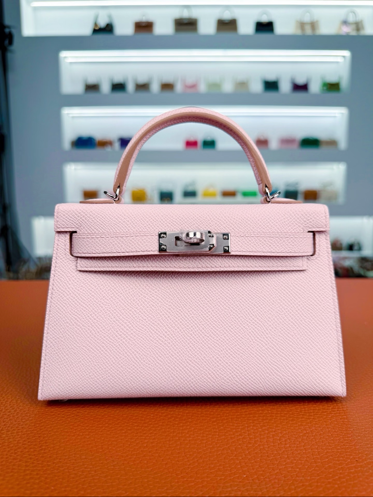 Kelly Mini 2 Sakura Pink Silver Buckle Custom - Artisantouchss