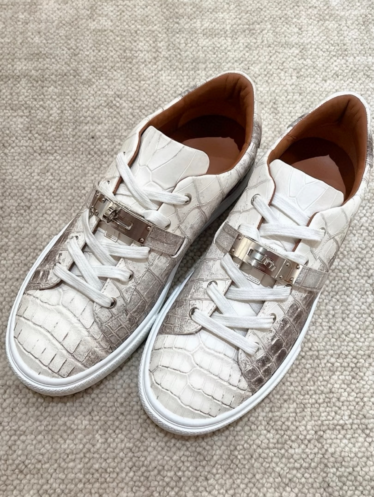 Himalayas with classic Kelly buckle men's shoes crocodile leather custom - Artisantouchss