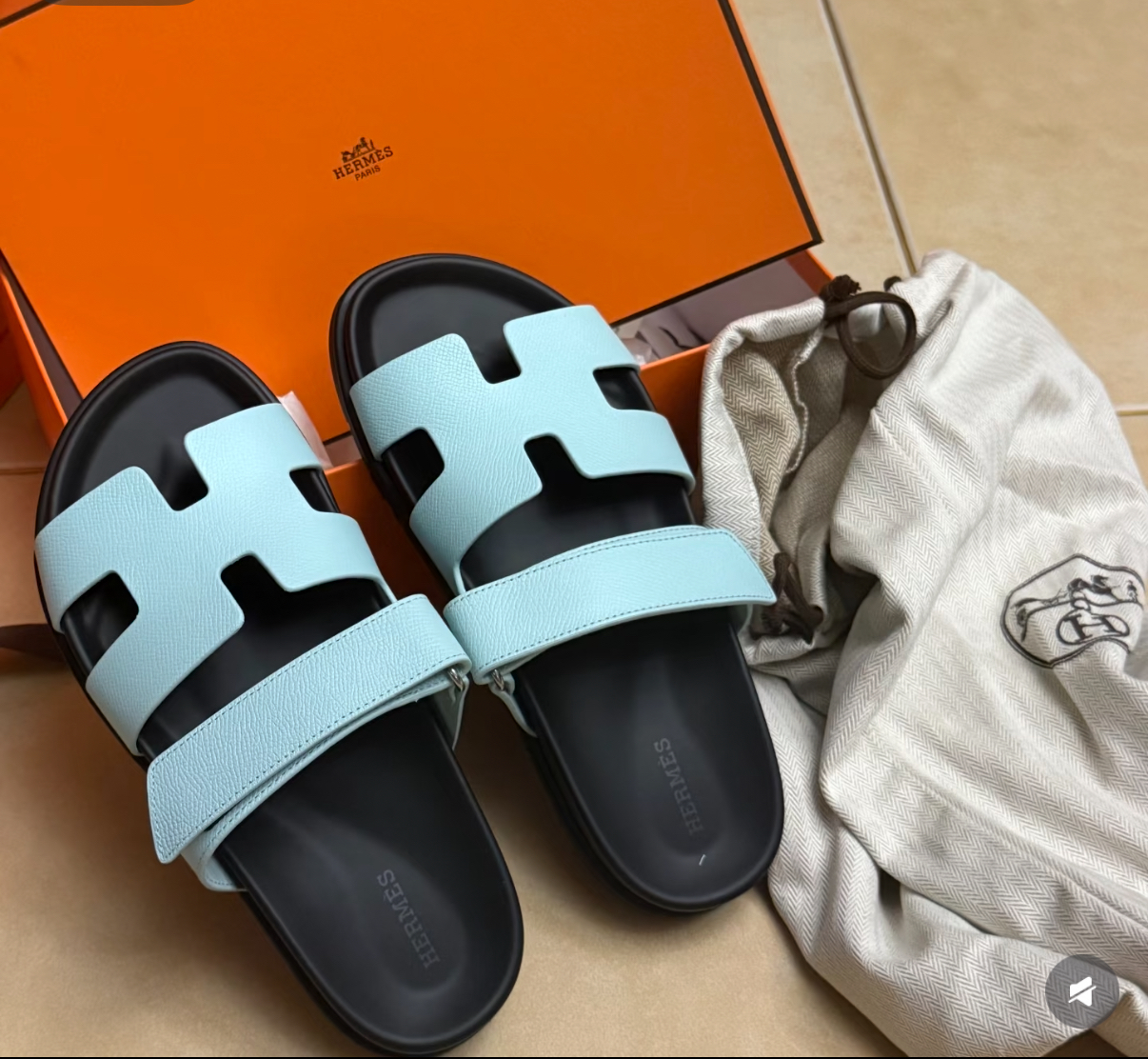 Men's slippers light blue - Artisantouchss