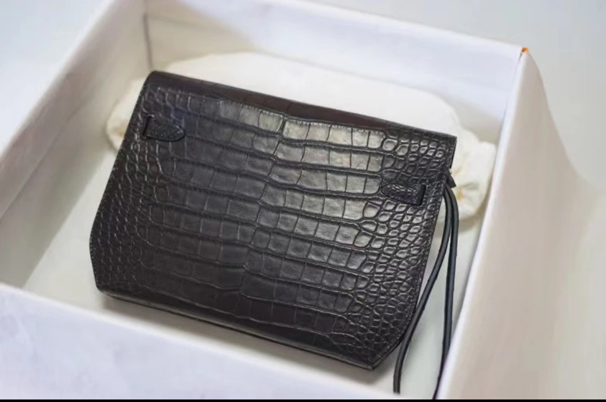 Kelly Depeches 25 American crocodile leather  ♦️Black - Artisantouchss