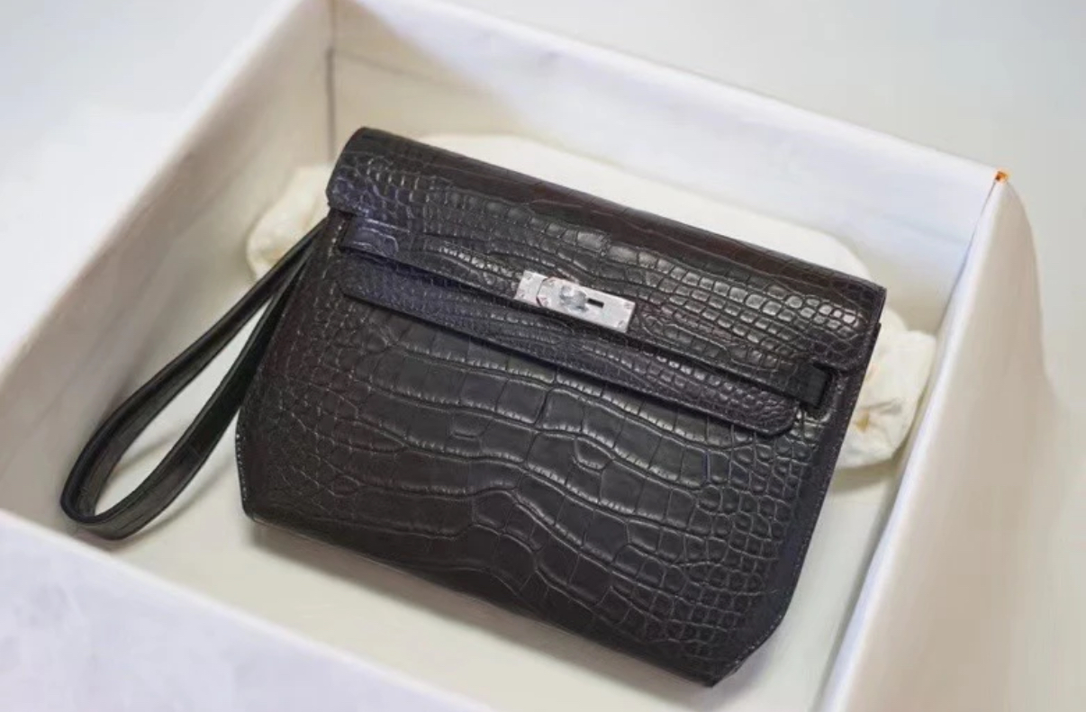 Kelly Depeches 25 American crocodile leather  ♦️Black - Artisantouchss