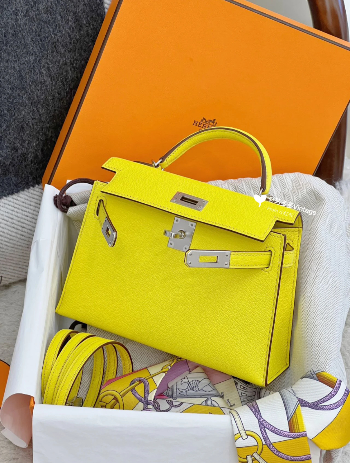 Kelly Mini 19 Candy Yellow EPSOM Custom - Artisantouchss