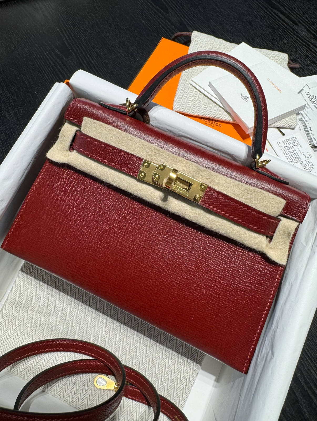 Kelly Mini 19 Red Gold Buckle Custom - Artisantouchss