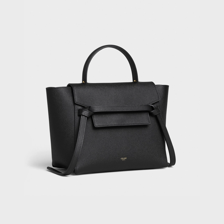 MICRO BELT BAG IN GRAINED CALFSKIN BLACK - Artisantouchss