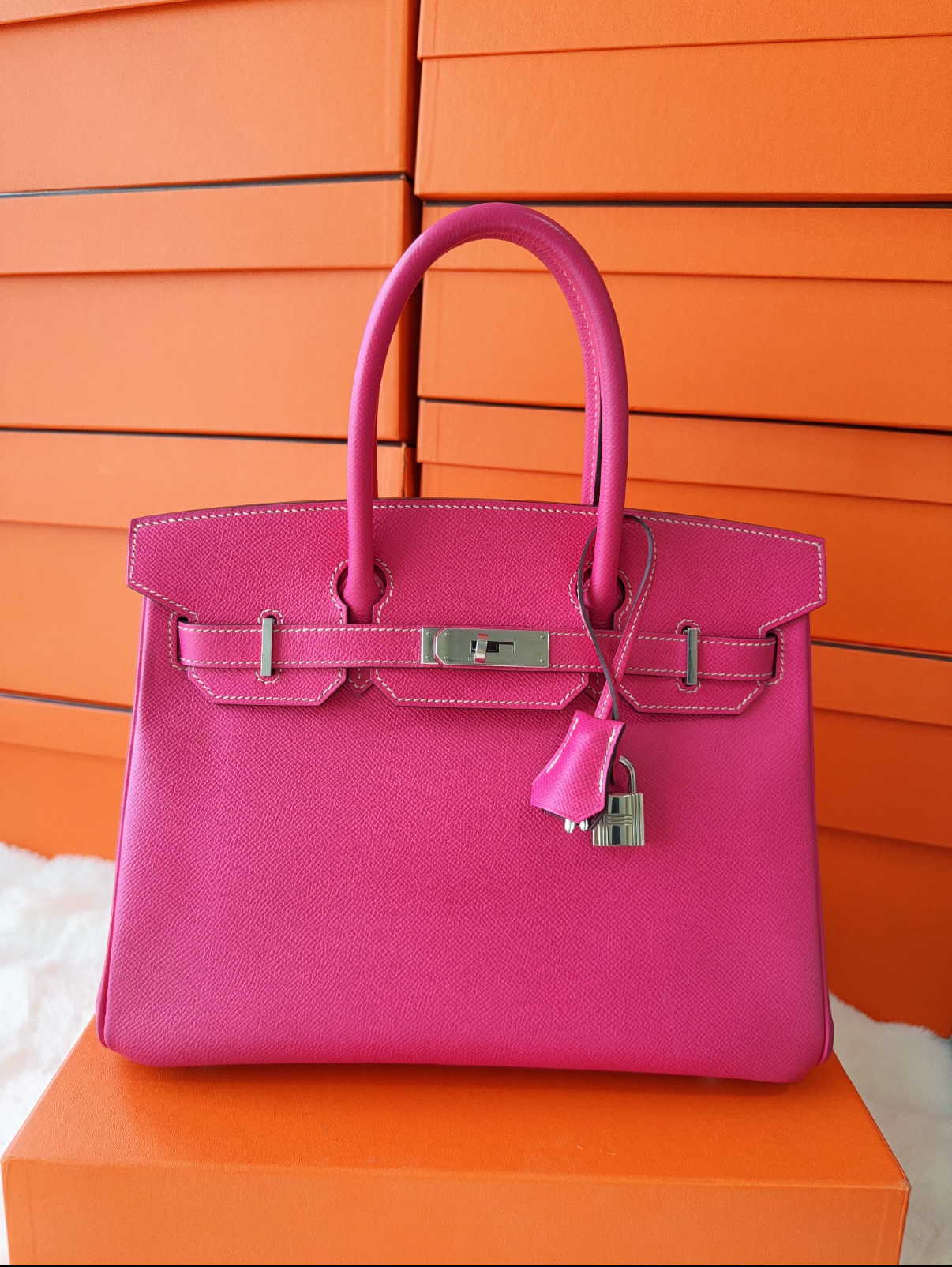 Birkin 25-30 Rose Bonbon EPSON custom - Artisantouchss