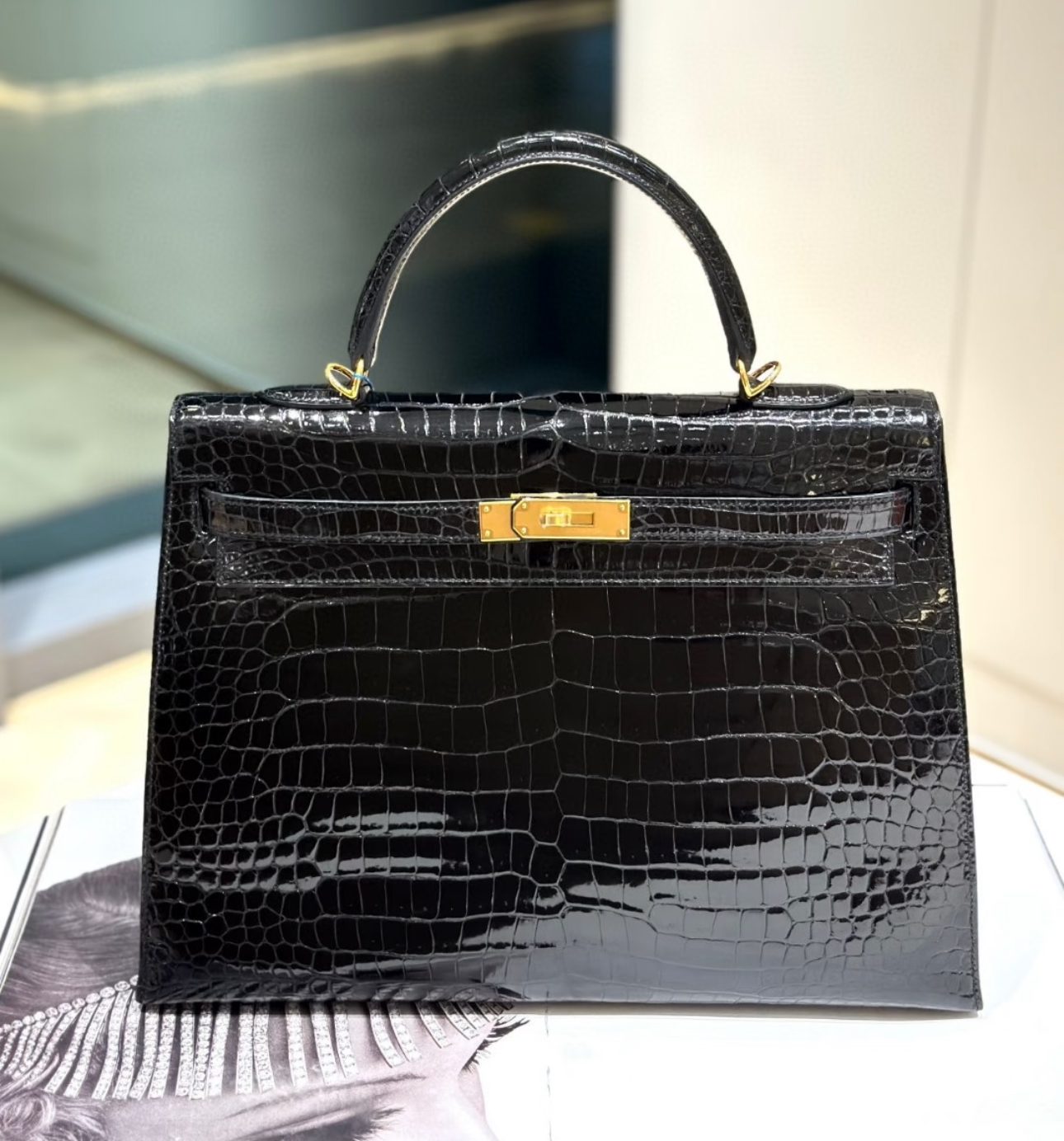 Kelly 35 crocodile skin - Artisantouchss