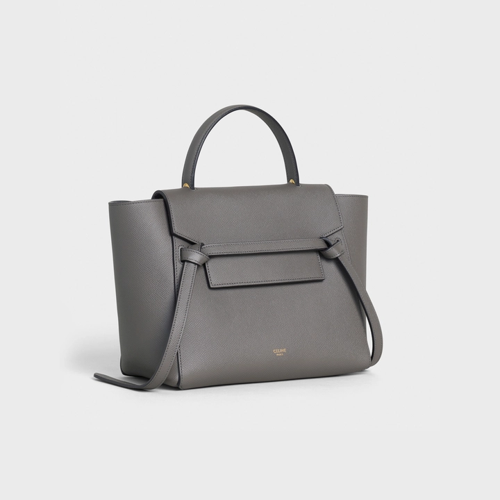MICRO BELT BAG IN GRAINED CALFSKIN GREY - Artisantouchss