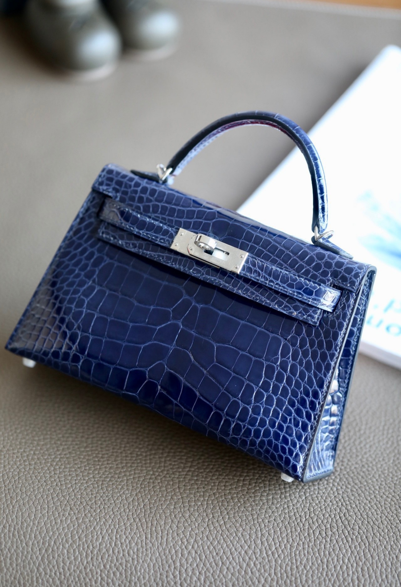 Kelly1 Mini 19 American alligator skin crocodile skin - Artisantouchss