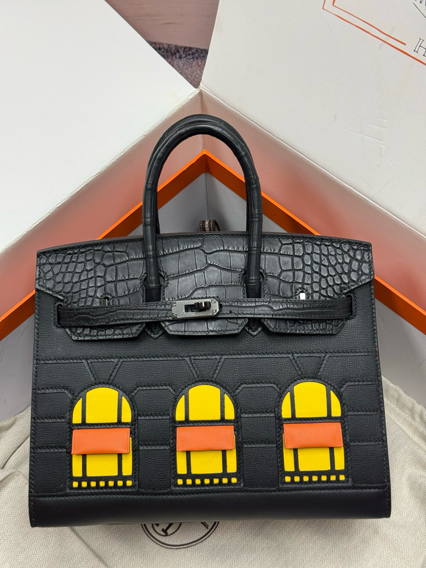Advanced customization Birkin 25 crocodile skin Black - Artisantouchss