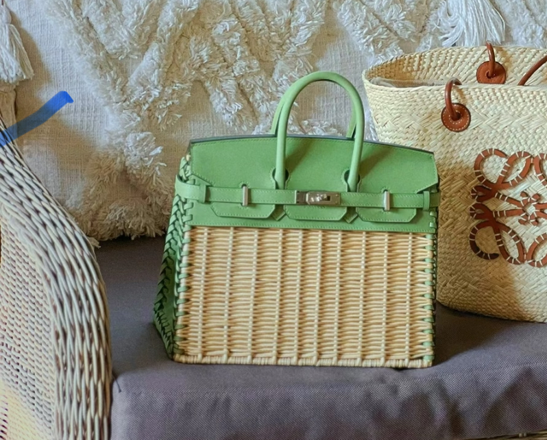 Picnic Sellier Birkin 25 Avocado Green Swift Palladium Hardware - Artisantouchss