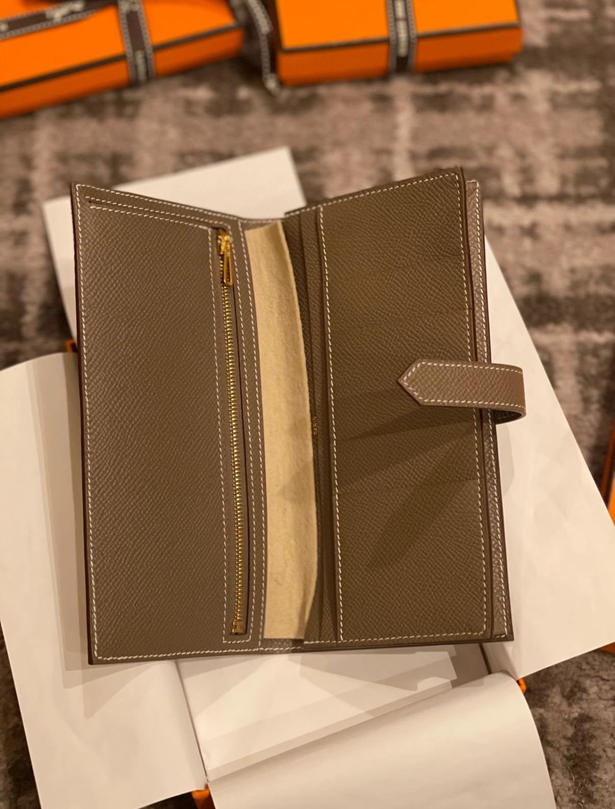 Bearn long wallet etoupe - Artisantouchss