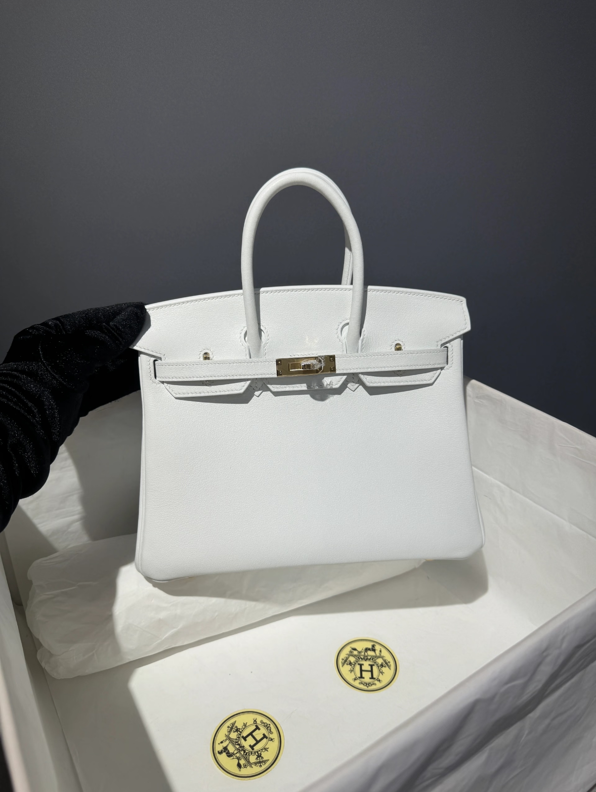 Bikrin 25-35 White swift Leather Custom - Artisantouchss