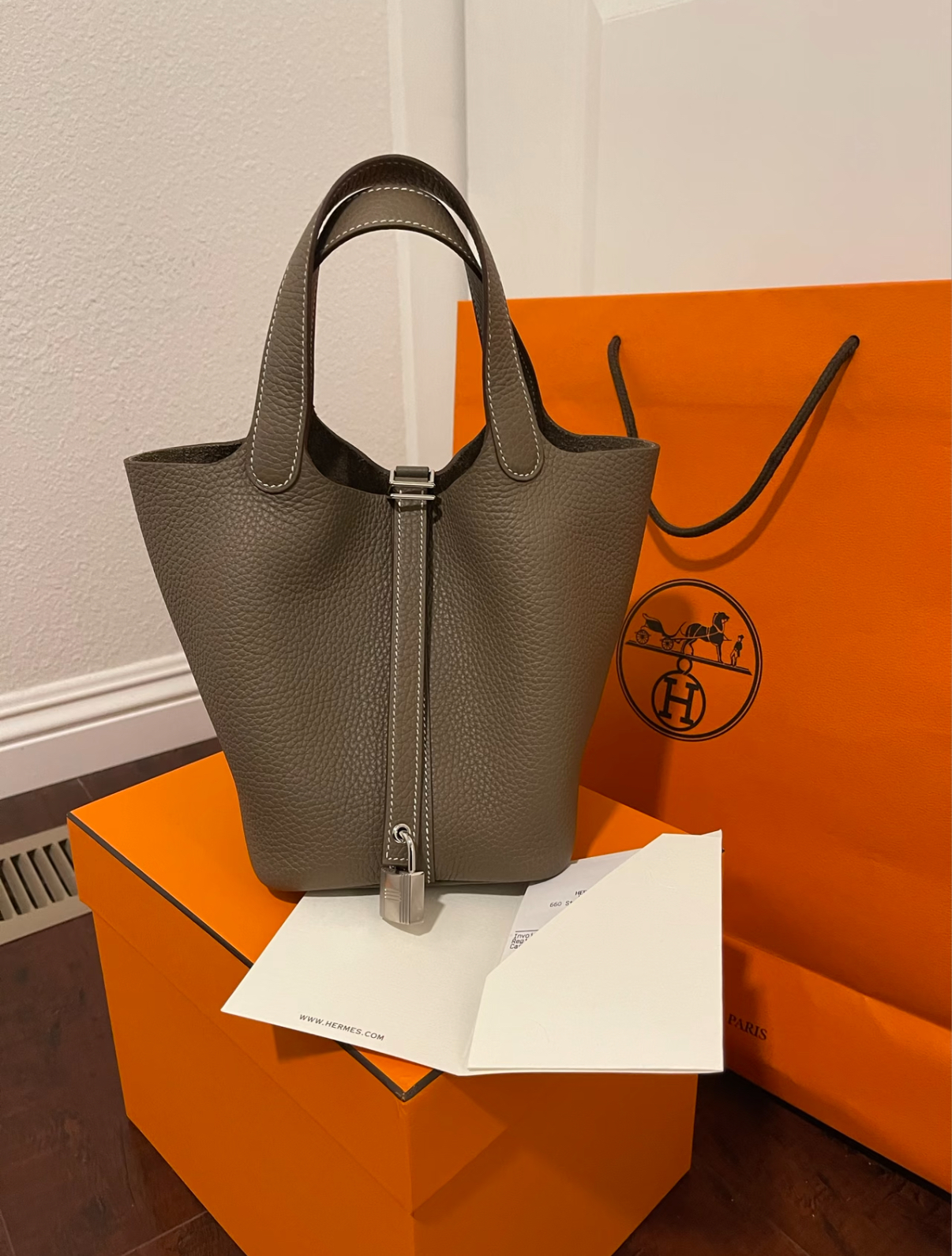 Picotin 18-22 Elephant Grey Silver Buckle Custom - Artisantouchss