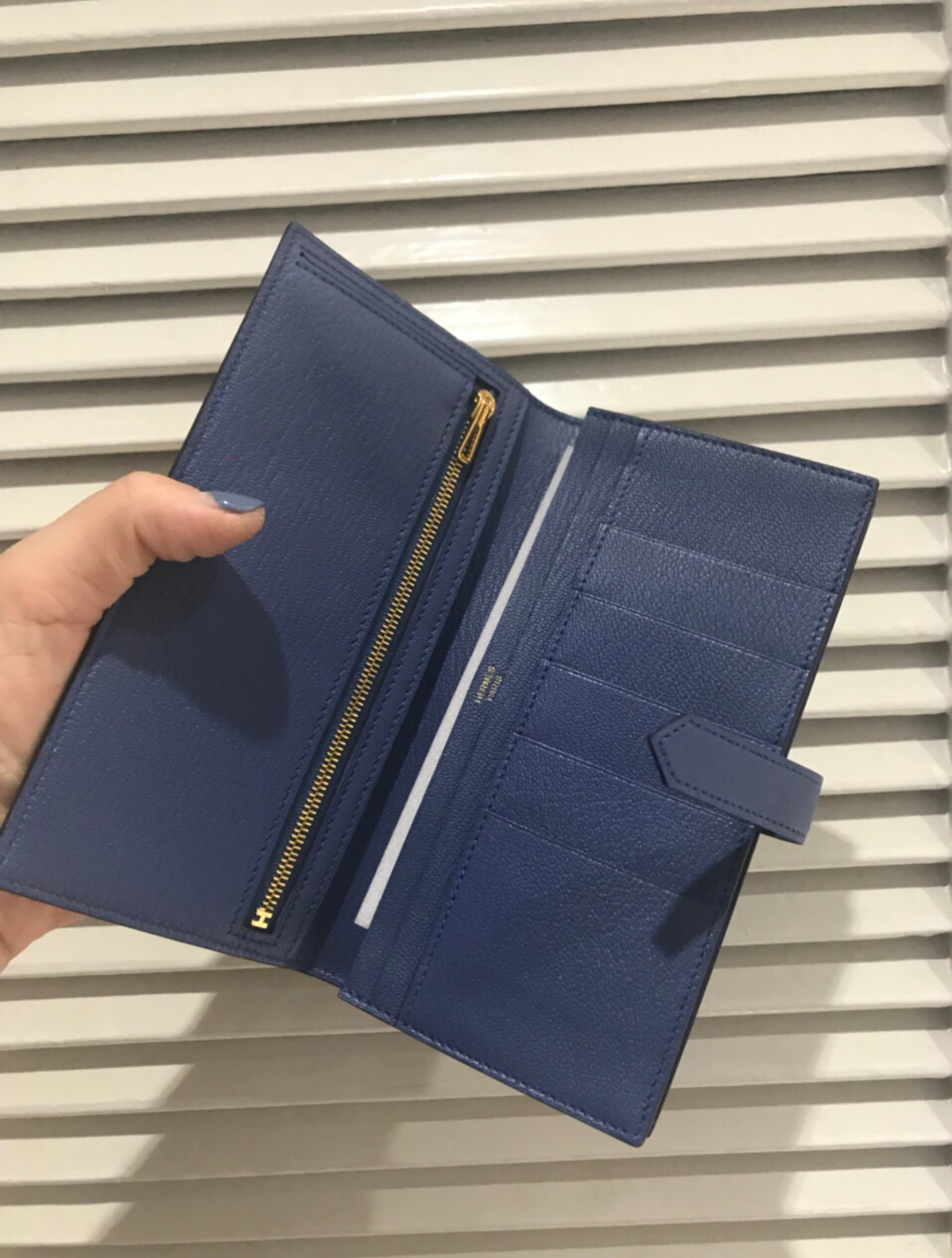Bearn long wallet blue - Artisantouchss