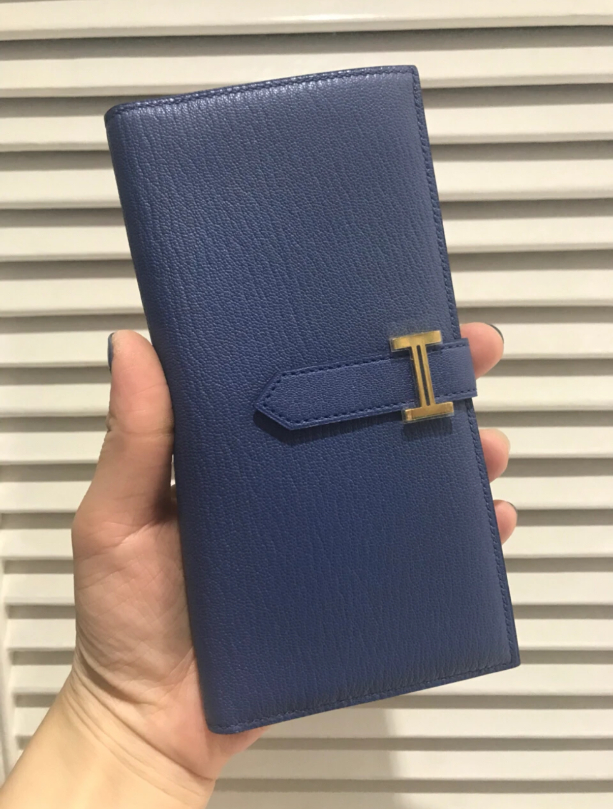 Bearn long wallet blue - Artisantouchss