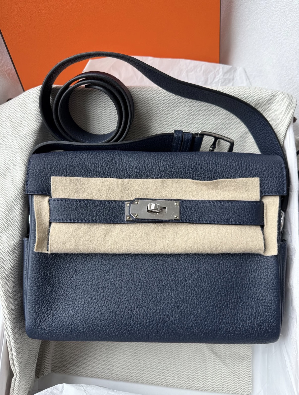 Kelly Messenger PM Navy Blue Custom - Artisantouchss