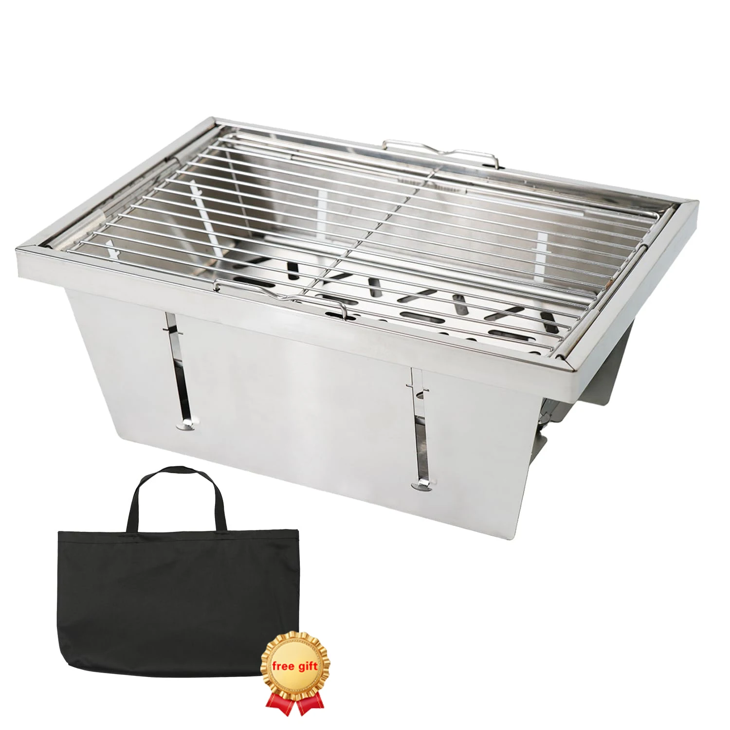 Foldable Stainless Steel IGT Grill – Portable Outdoor Camping & Picnic Grill
