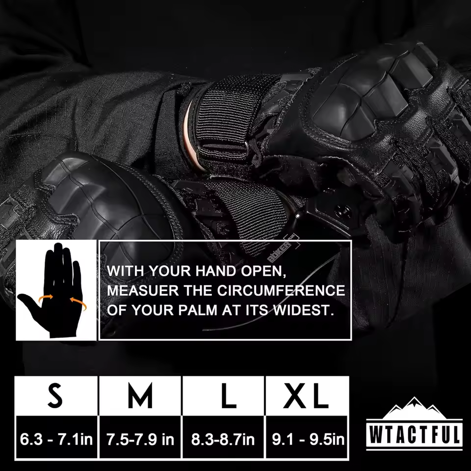 Tactical Full Finger Gloves for Men, Impact Protection Non-Slip Gloves for Riding, Shooting, Fishing & Multi-Purpose Use
