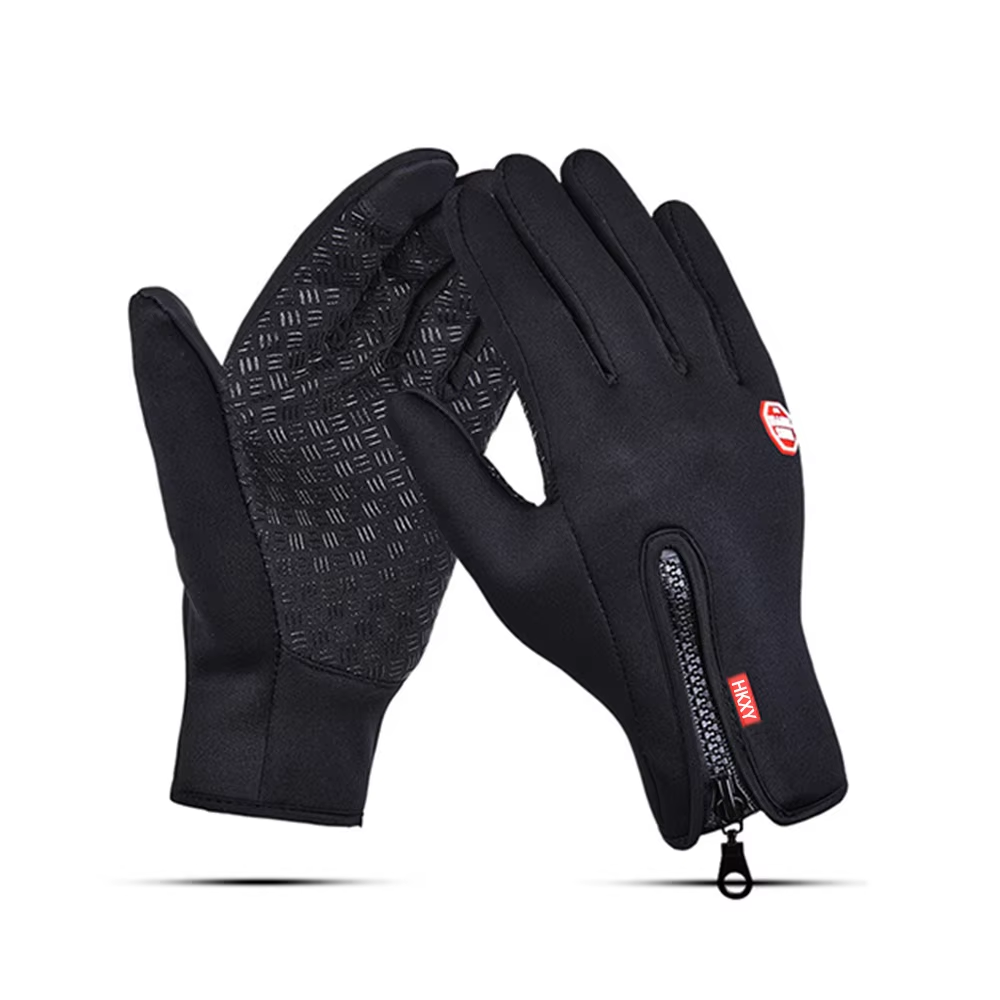 Winter Touchscreen Cycling Gloves – Warm Fleece, Windproof, Water-Repellent, Non-Slip Motorcycle Gloves for Men & Women