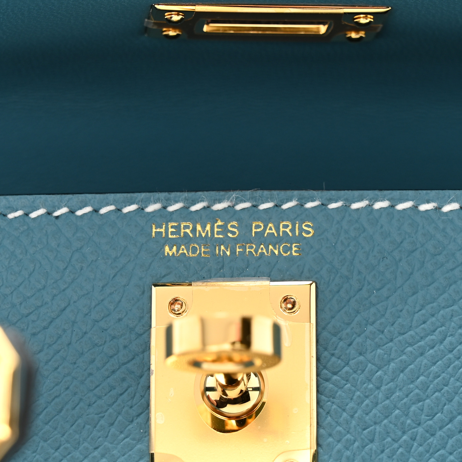 Epsom Mini Kelly Sellier 20 New Blue Jean