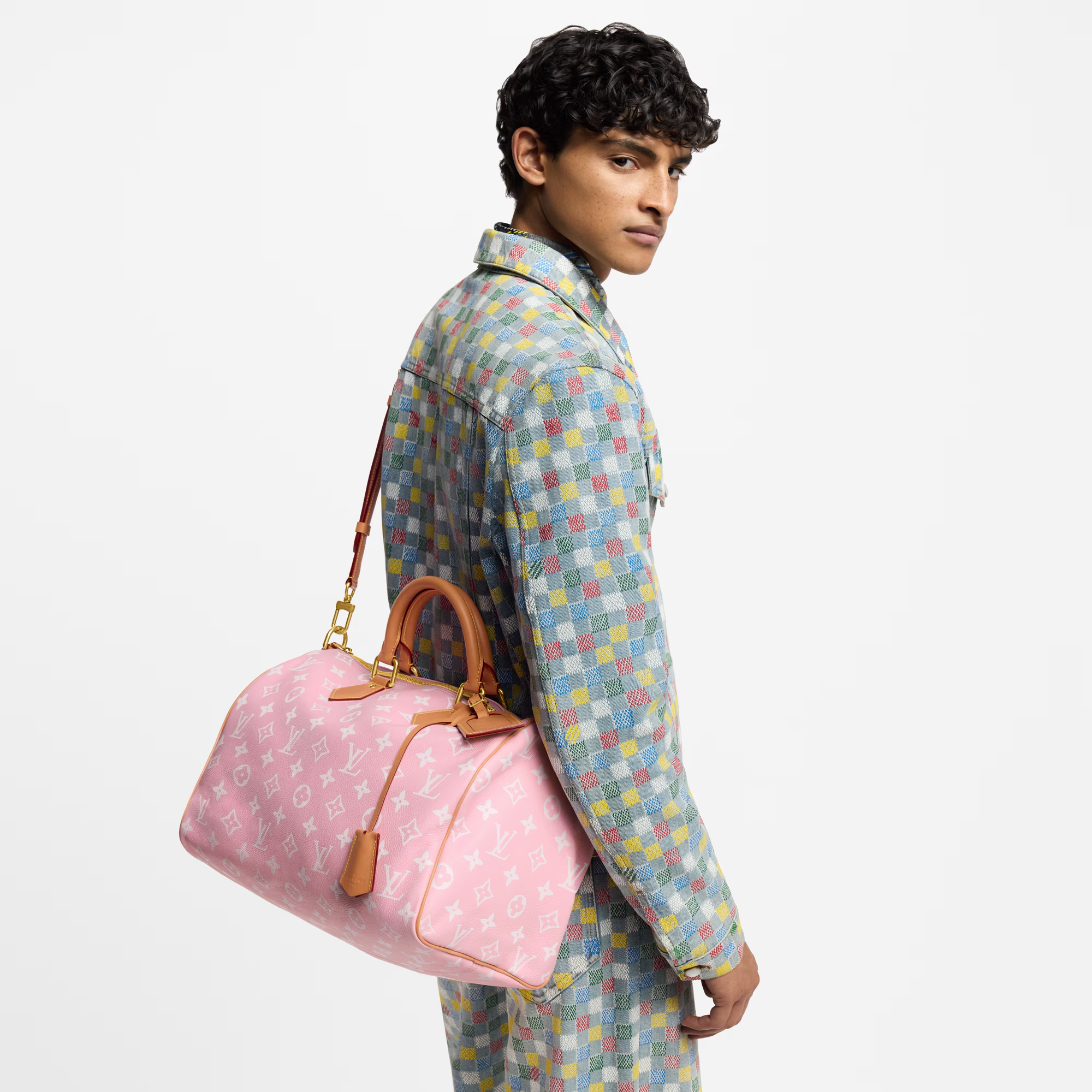 Calfskin Monogram Speedy P9 40/30-Candy