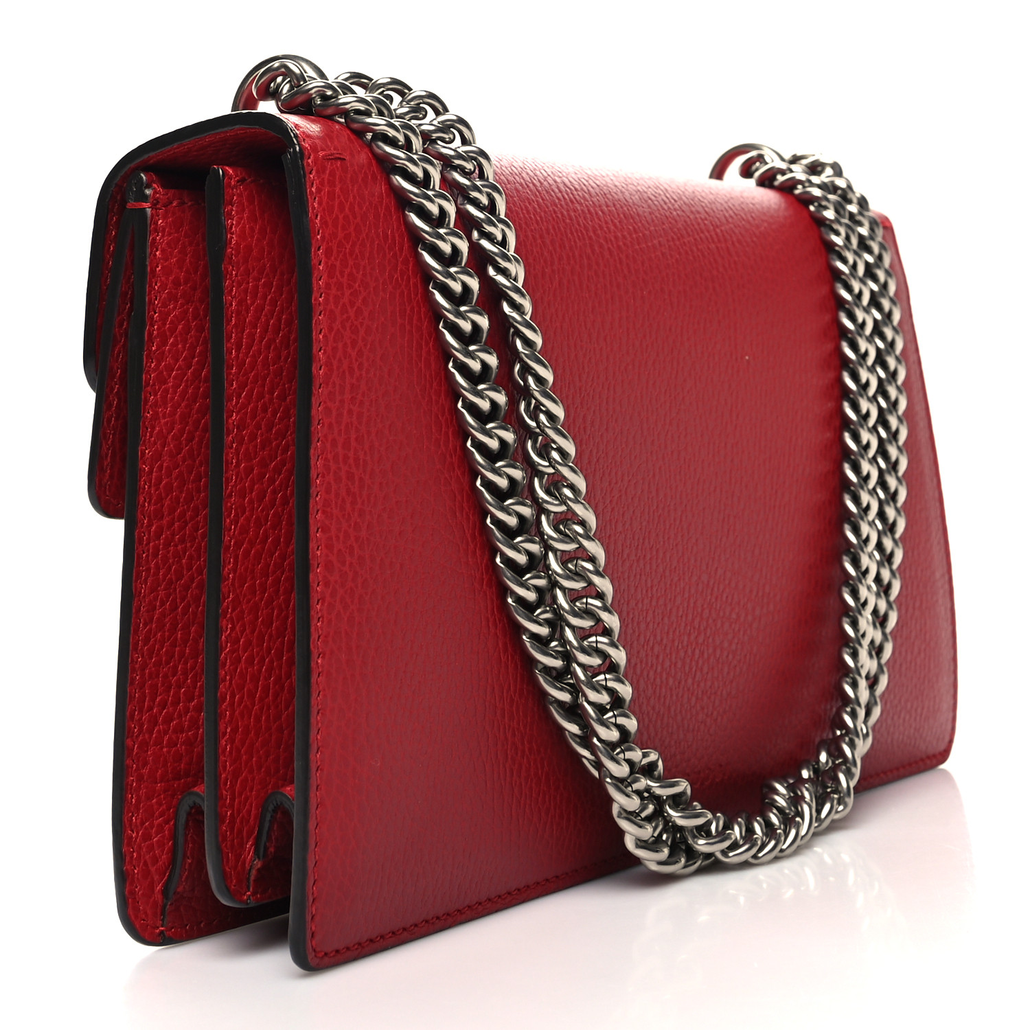 Pebbled Calfskin Small Dionysus Shoulder Bag Red