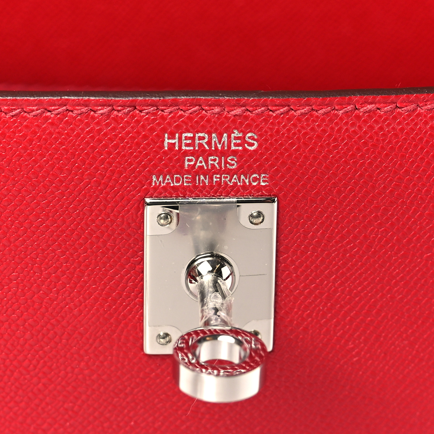 Madame Calfskin Verso Kelly Sellier 25 Rouge Piment Rose Shocking