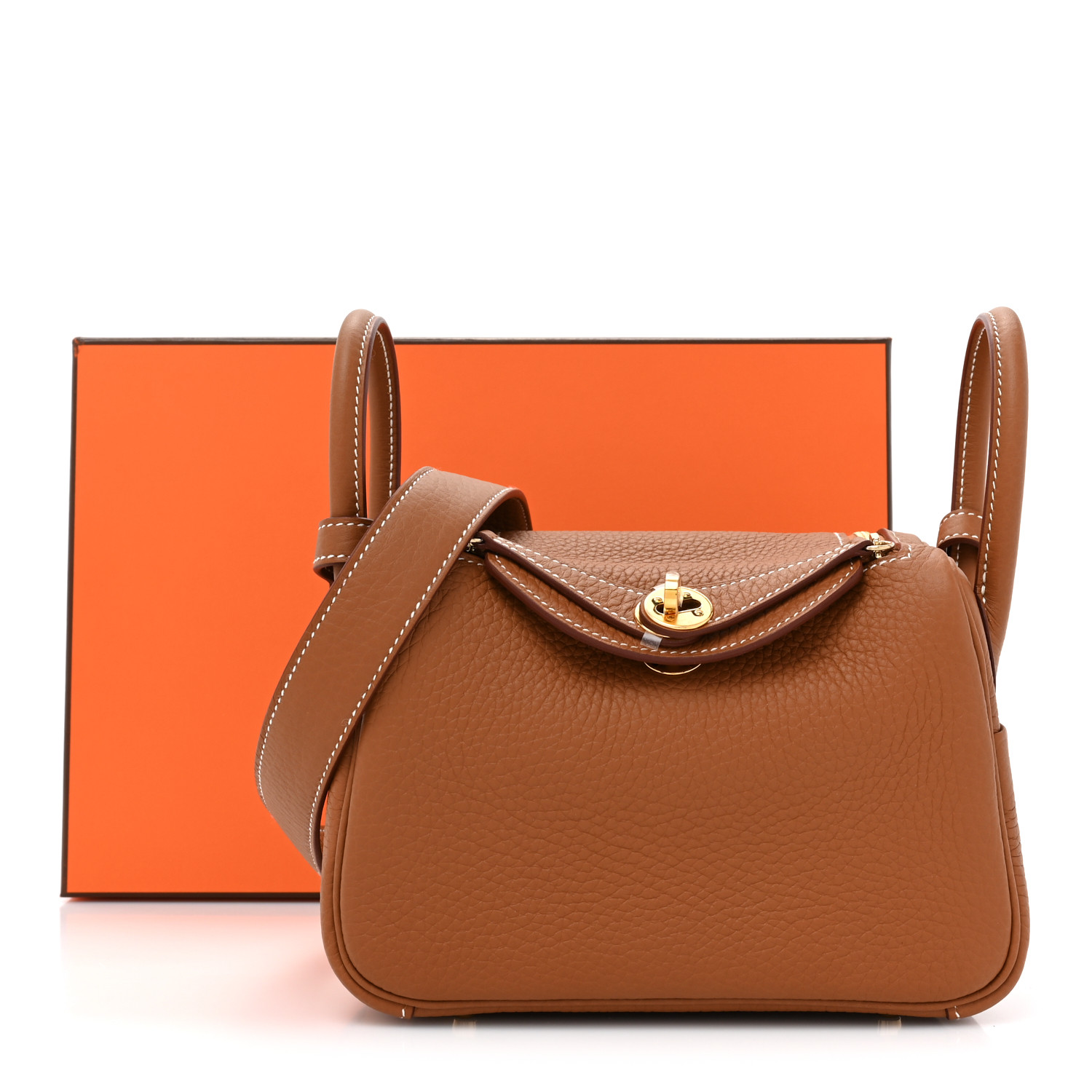 Taurillon Clemence Mini Lindy 20 Gold