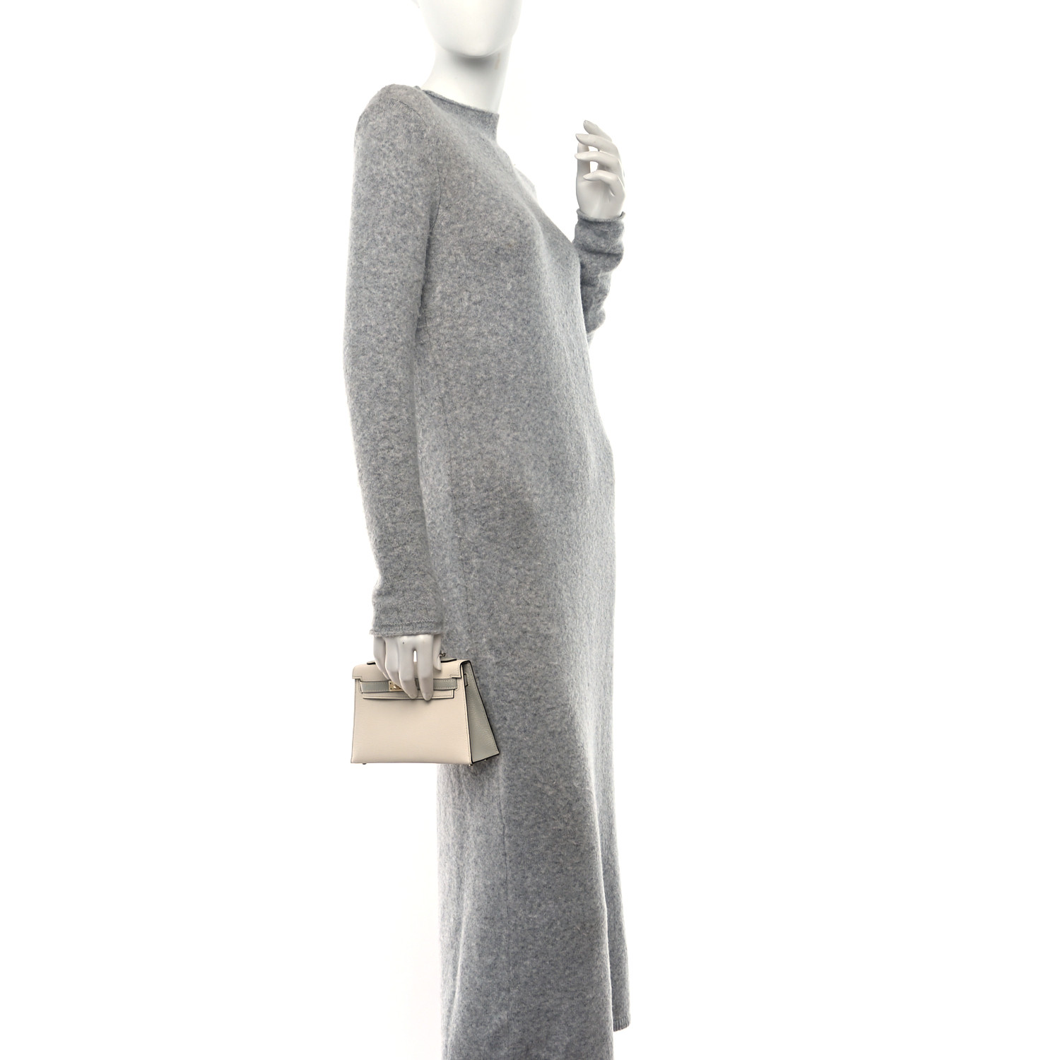 Chevre Mysore Horseshoe Kelly Sellier 20 Nata Gris Perle