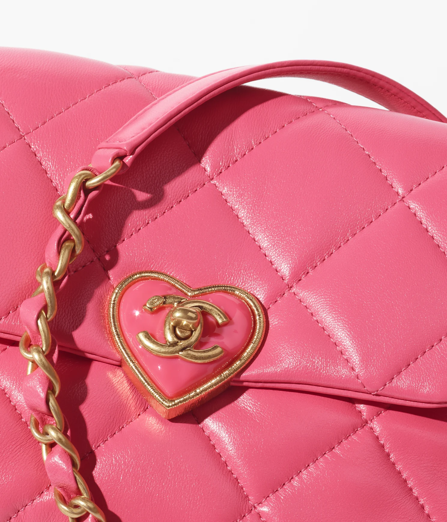 Lambskin MINI FLAP BAG-Pink