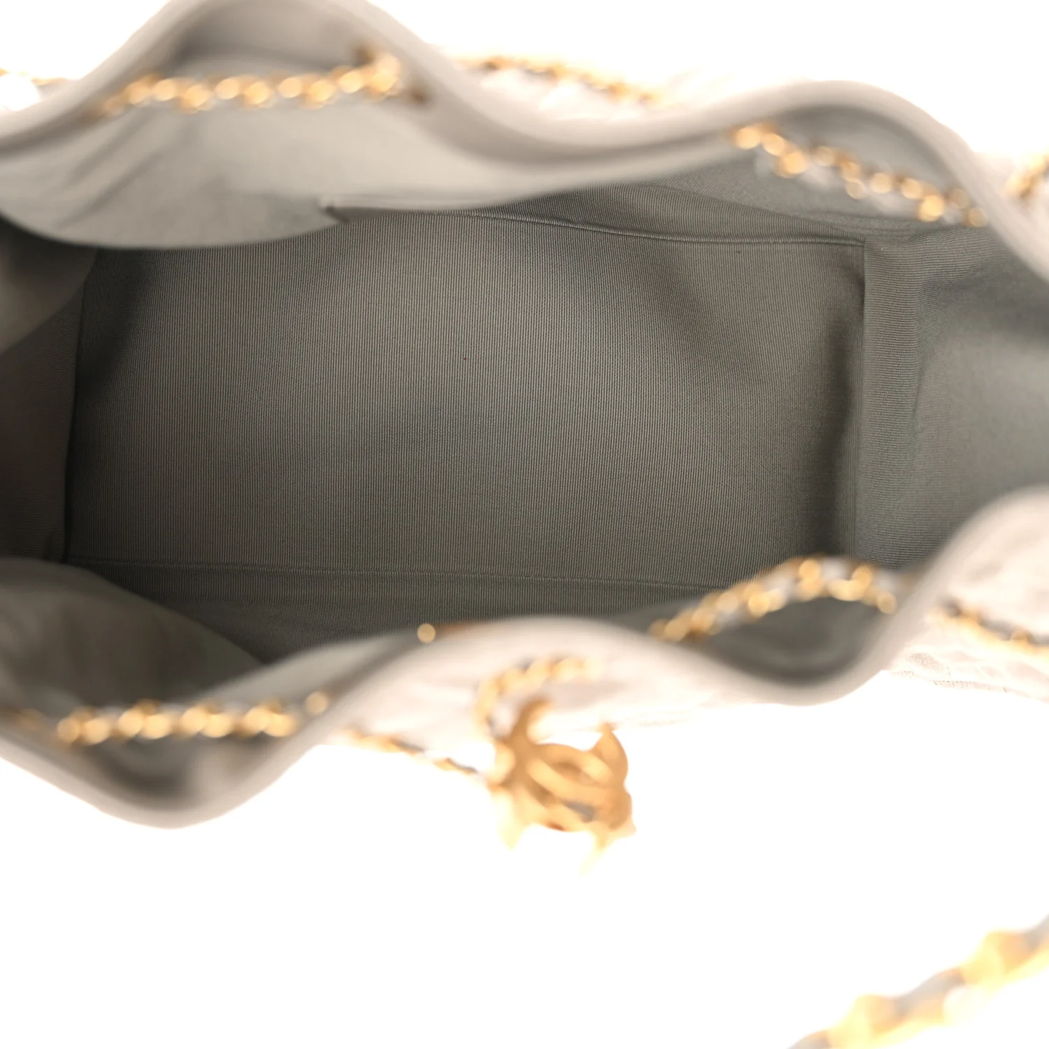 Suede Quilted Medium Chanel 25 Handbag Grey