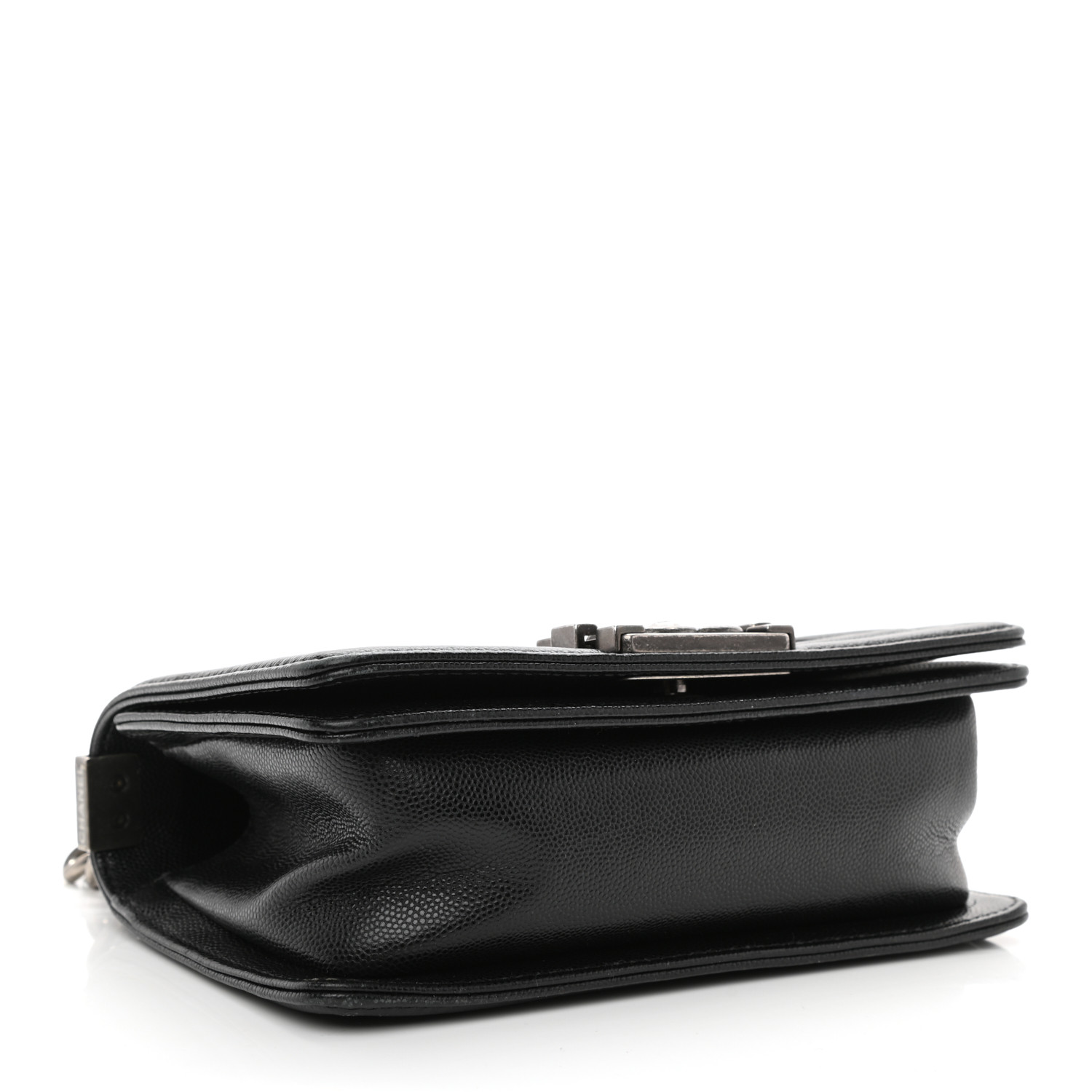 Caviar Quilted Small Boy Flap Black-silver buckle