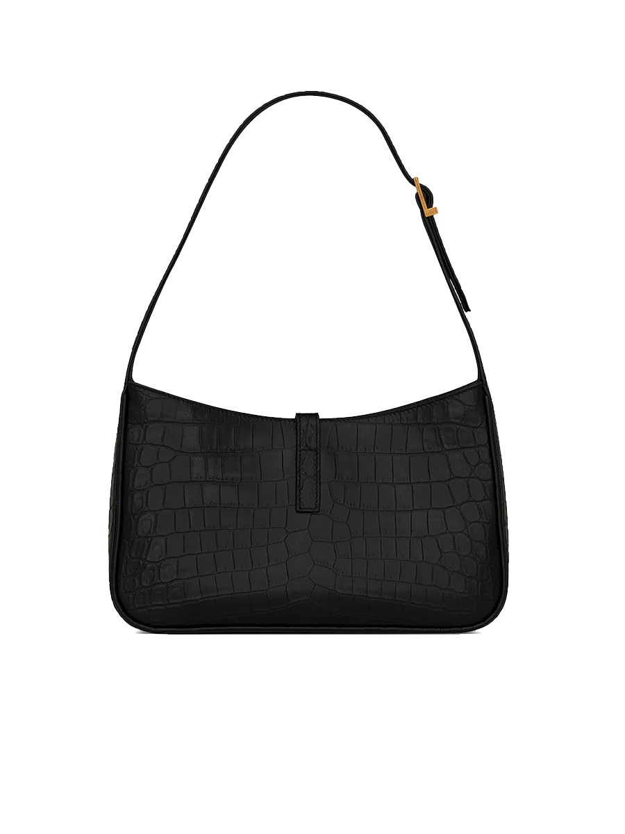 Le 5 a 7 in Crocodile Embossed Shiny Leather