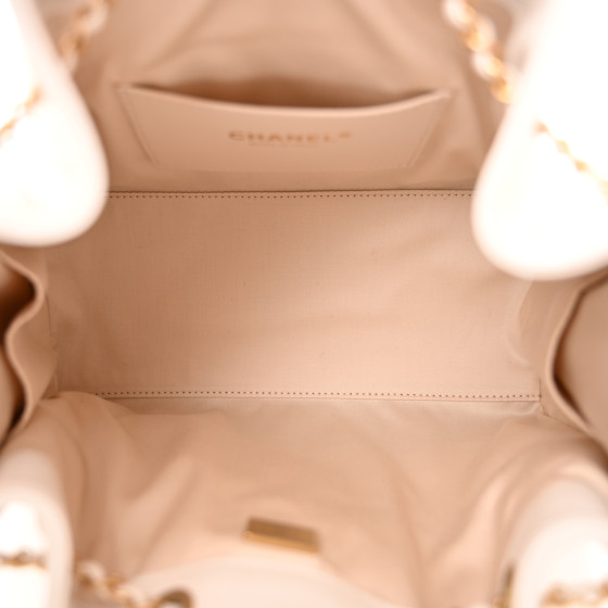 Caviar Quilted Small Chanel 25 Handbag White