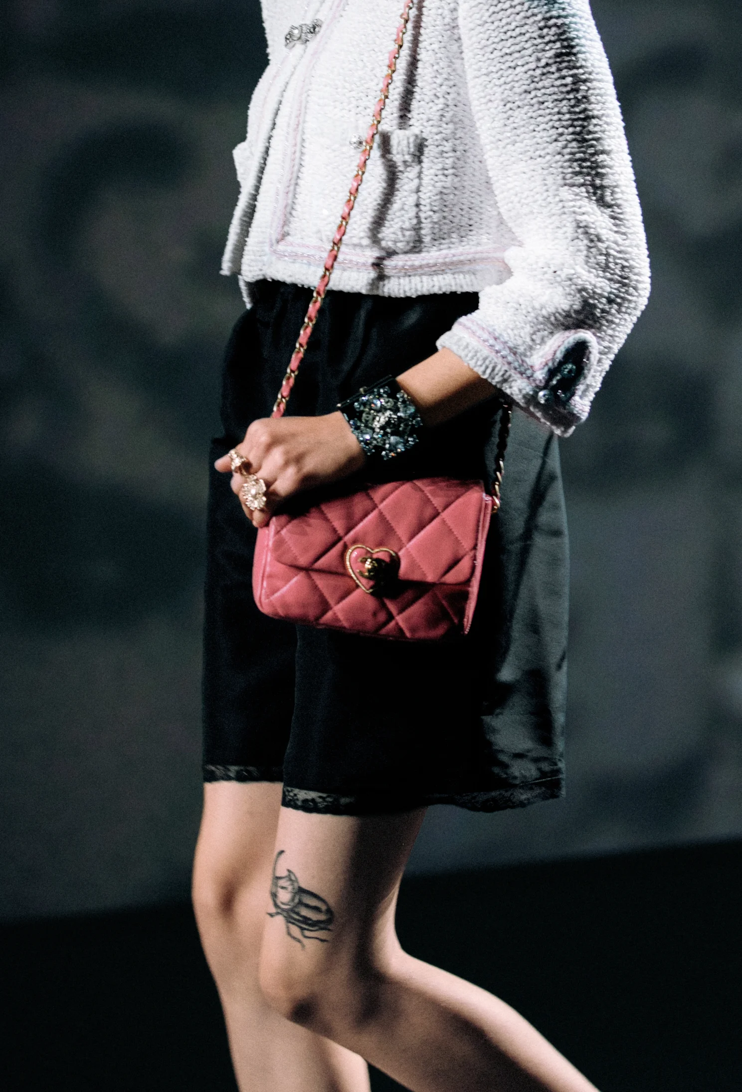 Lambskin MINI FLAP BAG-Pink