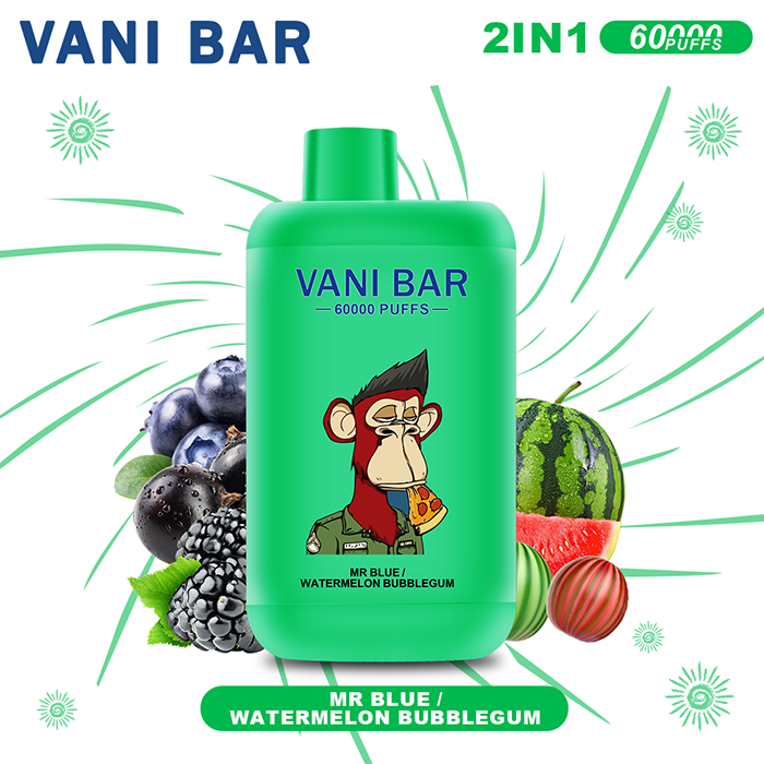 Januar 2026 | Neue Produkte 【VANI BAR】60000 PUFFS 2-in-1 Mr. Blue/Guave-Kaugummi