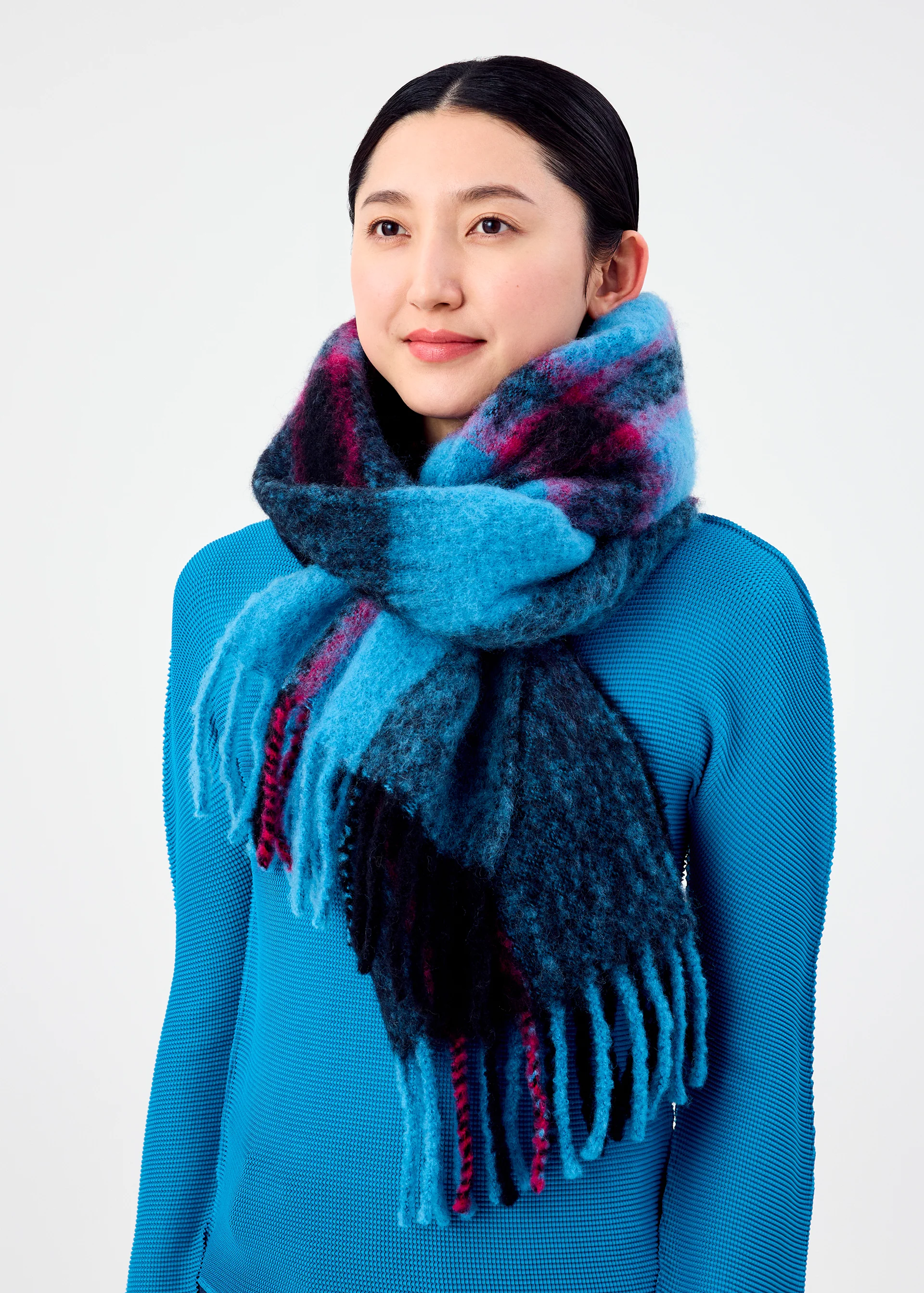 TARTAN CHECK WOOL STOLE