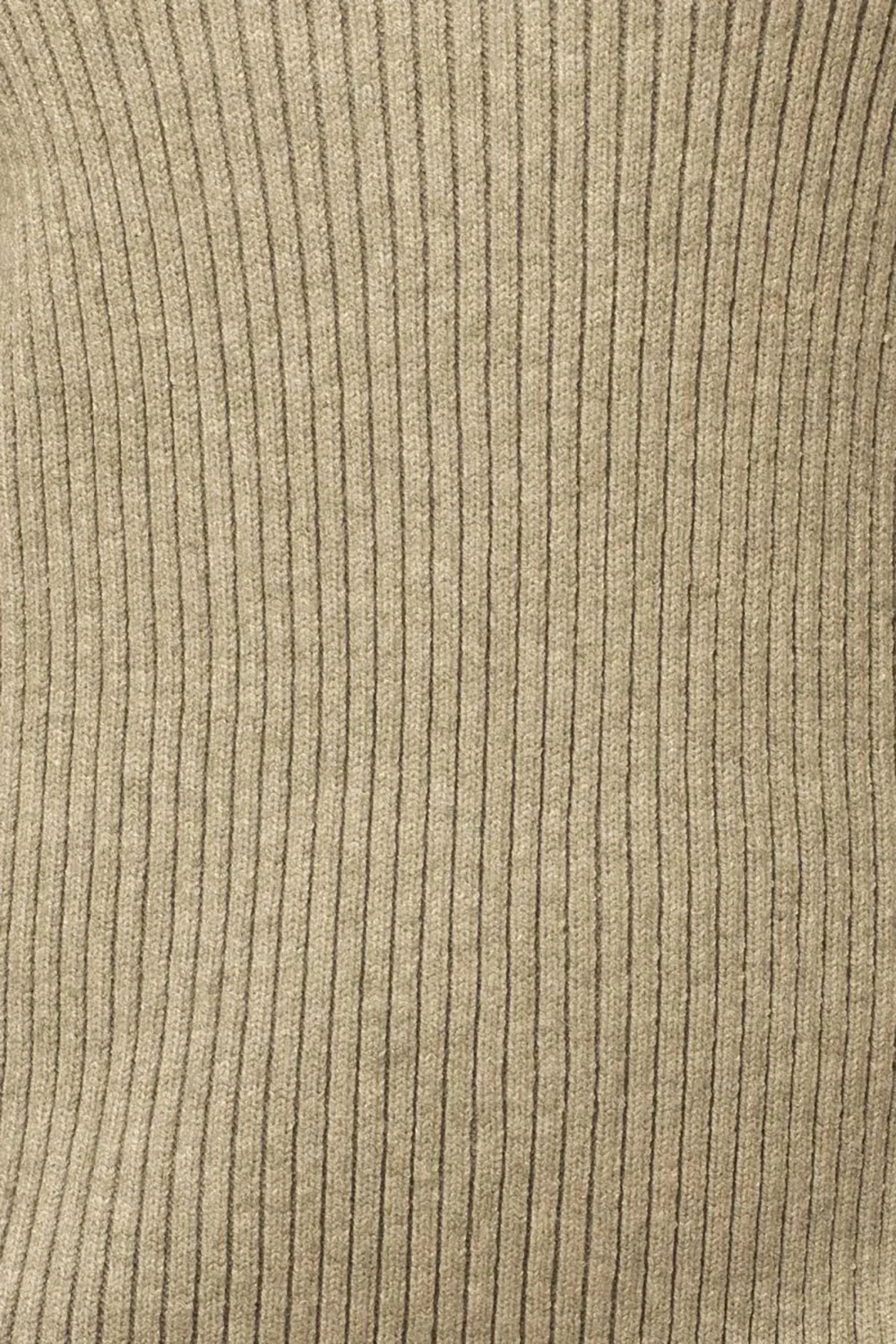 Ribbed Knit Turtleneck Balloon Sleeves Sweater Mini Dress