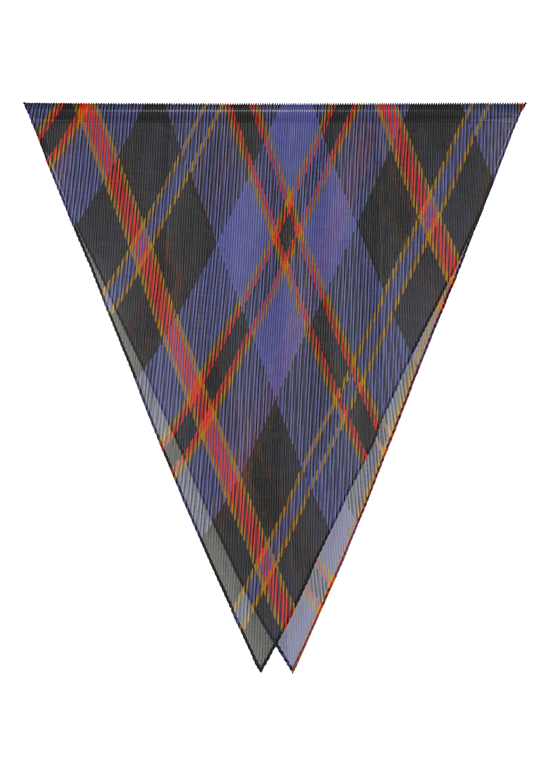 TARTAN CHECK PLEATS STOLE