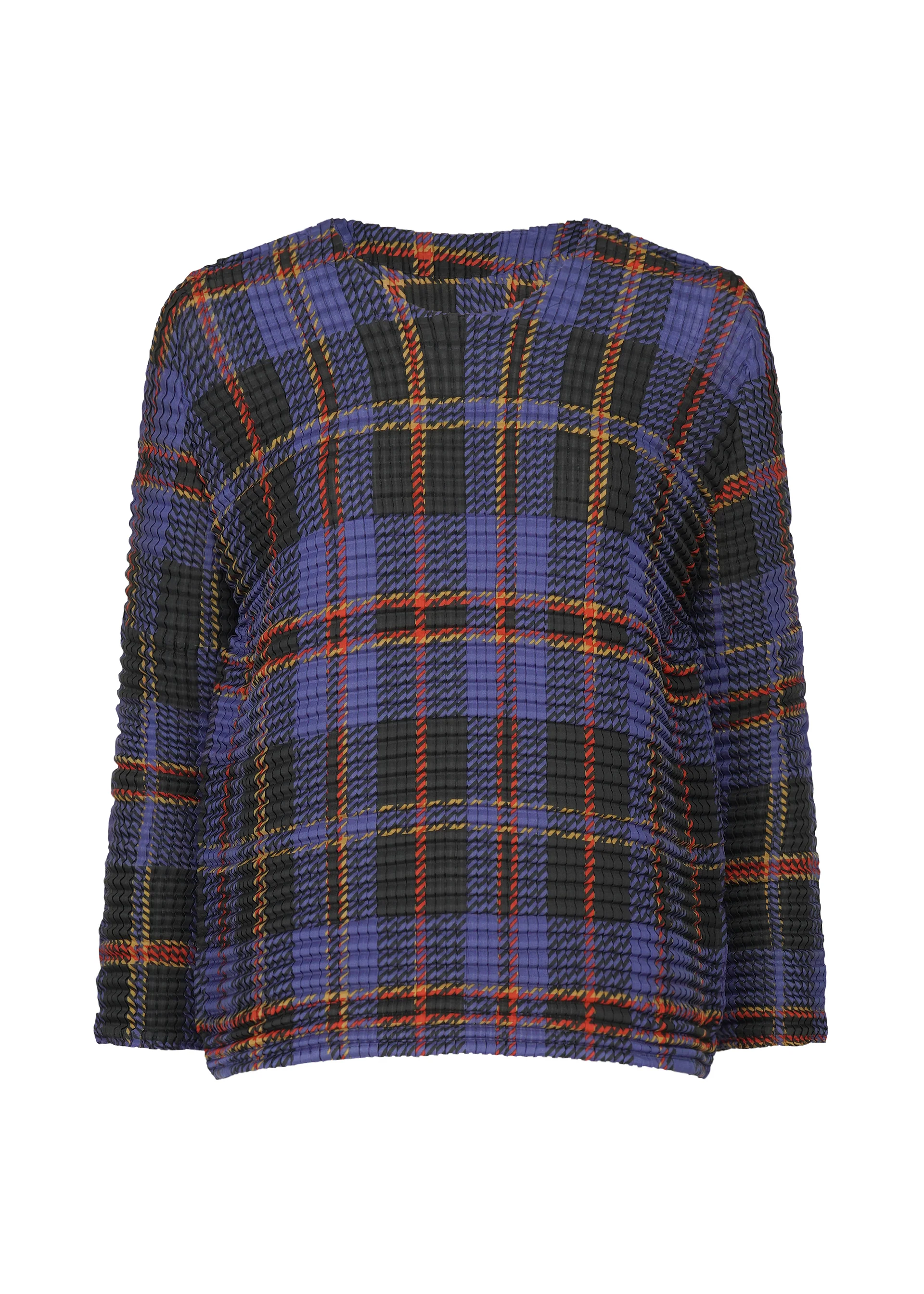 TARTAN CHECK PLEATS SHIRT