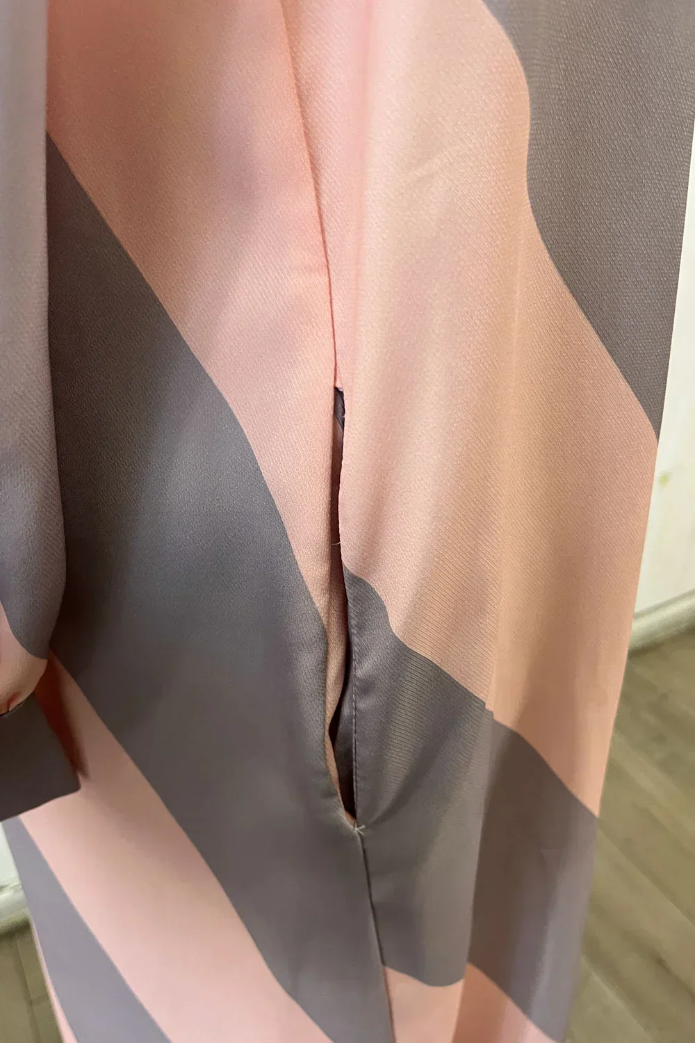 Striped Button Down Long Sleeve Collared Flowy Boutique Maxi Shirt Dress